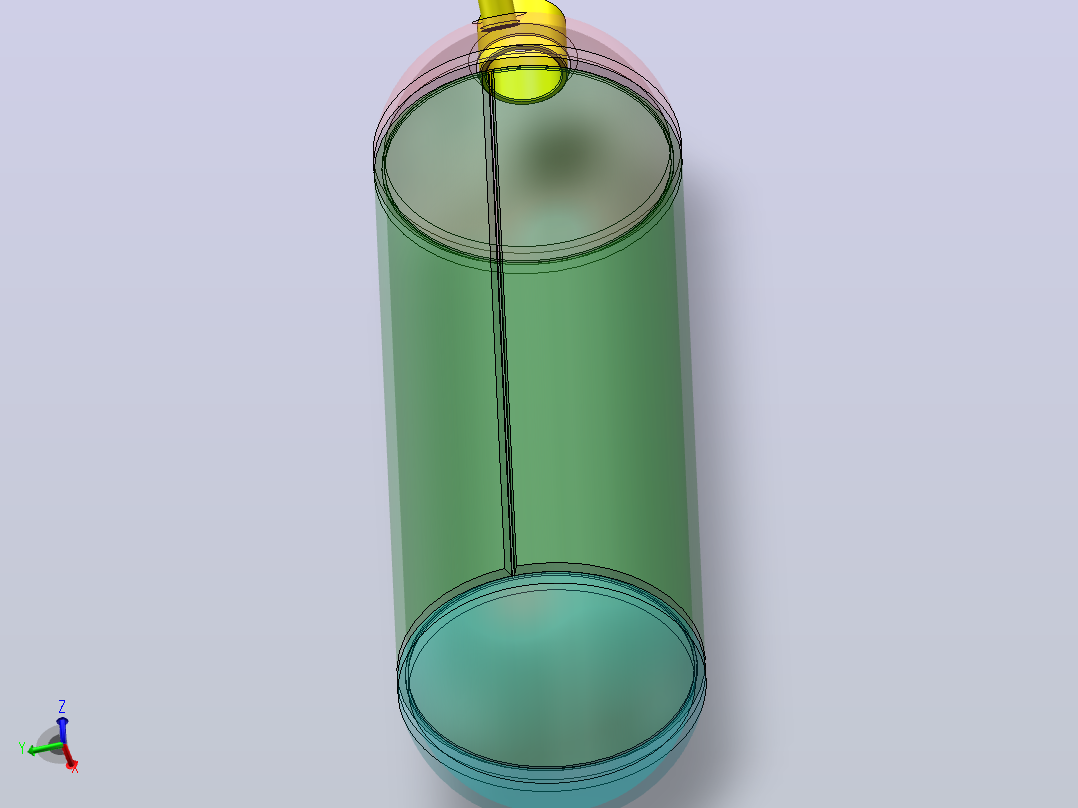 气瓶焊接工艺设计（12MPa）（SW+CAD+说明书）主视图