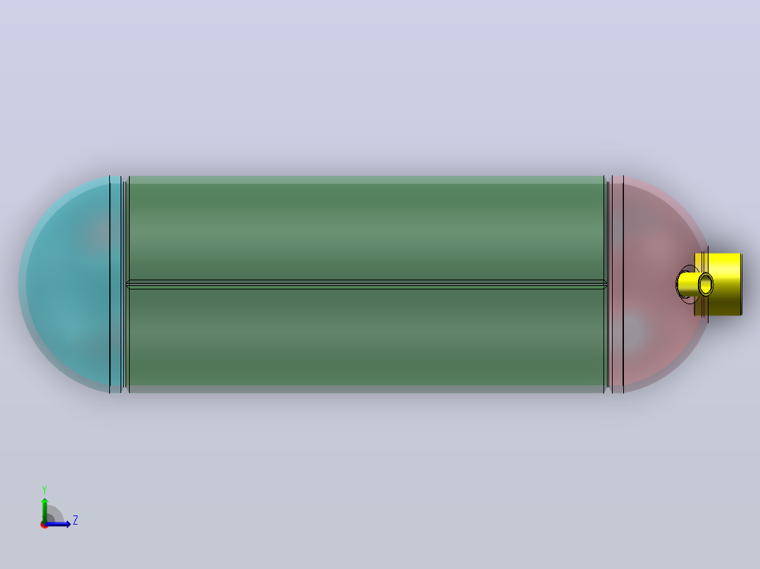 气瓶焊接工艺设计（12MPa）（SW+CAD+说明书）左视图