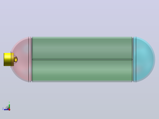 气瓶焊接工艺设计（12MPa）（SW+CAD+说明书）右视缩略图