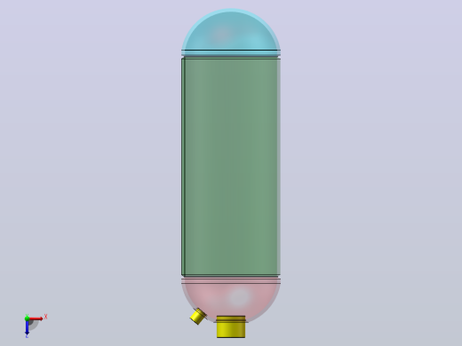 气瓶焊接工艺设计（12MPa）（SW+CAD+说明书）俯视缩略图