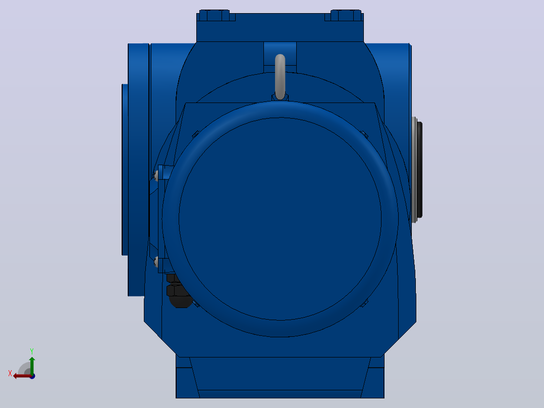 SAZ67R37组合式斜齿-蜗轮蜗杆减速机SAZ67R37-Y0.37-4P-365-M1-0°-A后视图