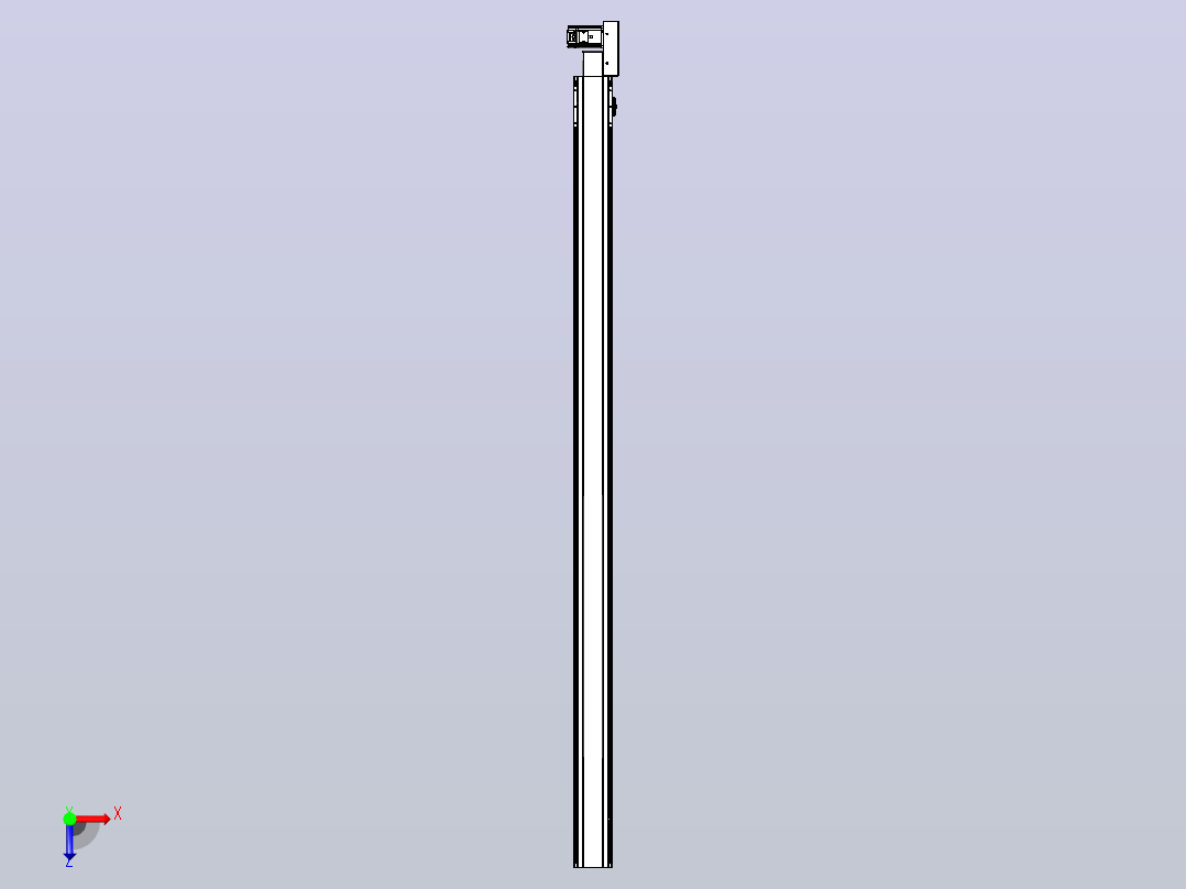 皮带直线轴半封闭可选导轨TPA-HNB-105D-90-L1950-ML-C-P20-N3俯视图