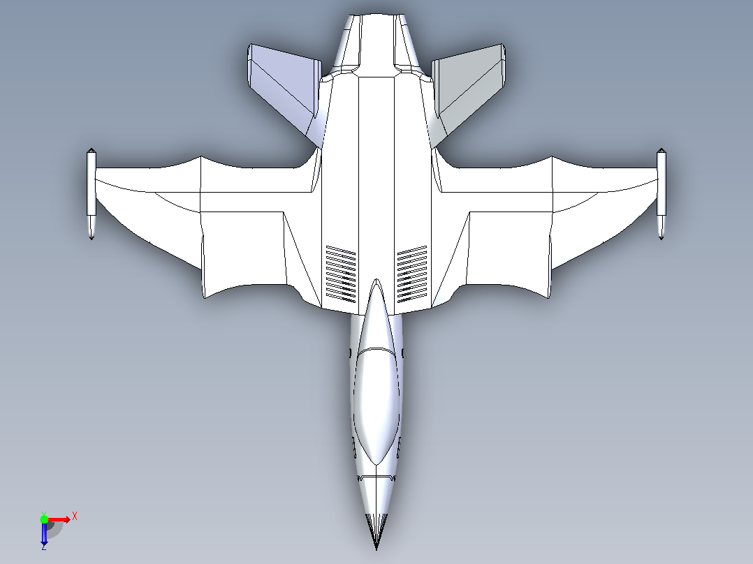 BATCRAFT-2飞机战斗机俯视图