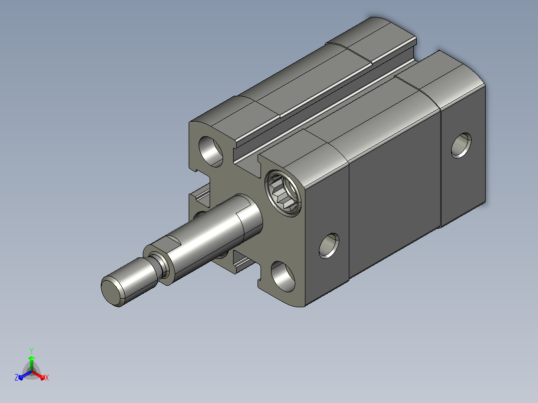 Festo 536220-ADN-16-10-APA Neumatic气缸正等轴测图