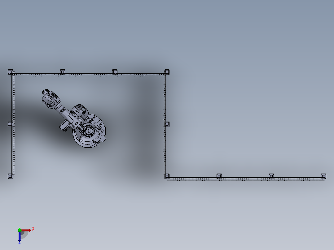 6DOF Vika-350 Industrial Robot俯视图