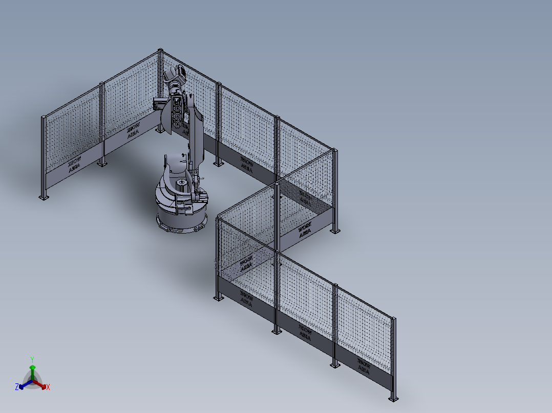 6DOF Vika-350 Industrial Robot正等轴测图