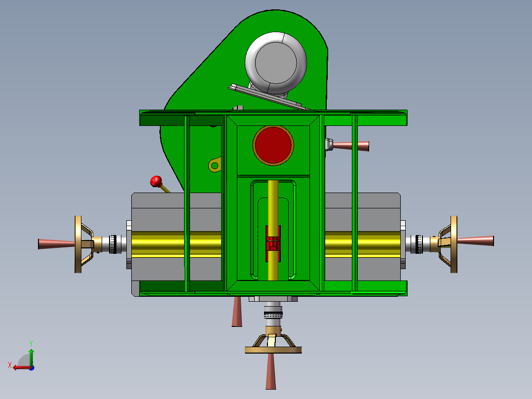 手动铣床设备设计案列分析后视图