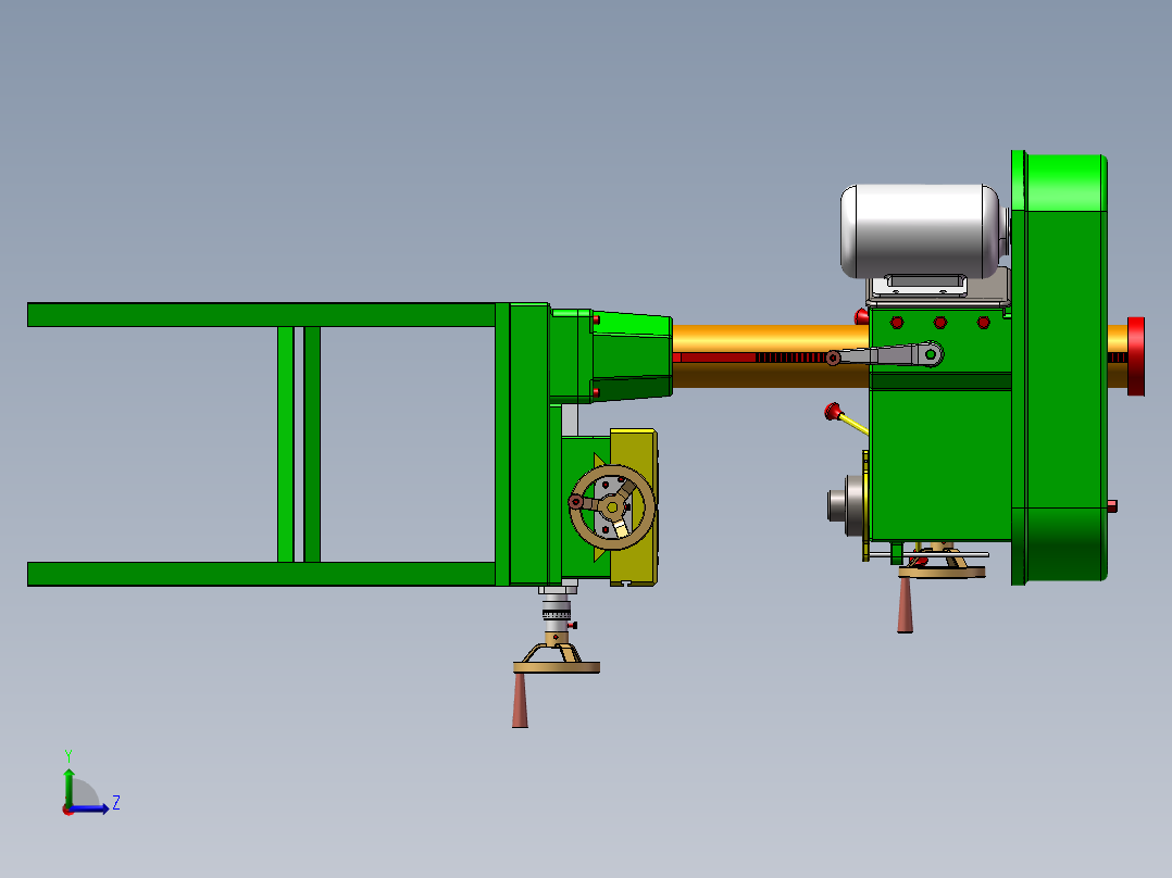 手动铣床设备设计案列分析左视图