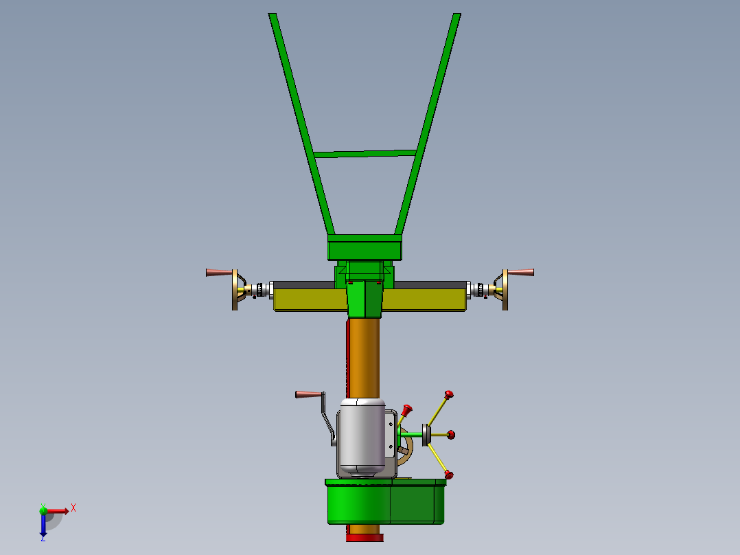手动铣床设备设计案列分析俯视图