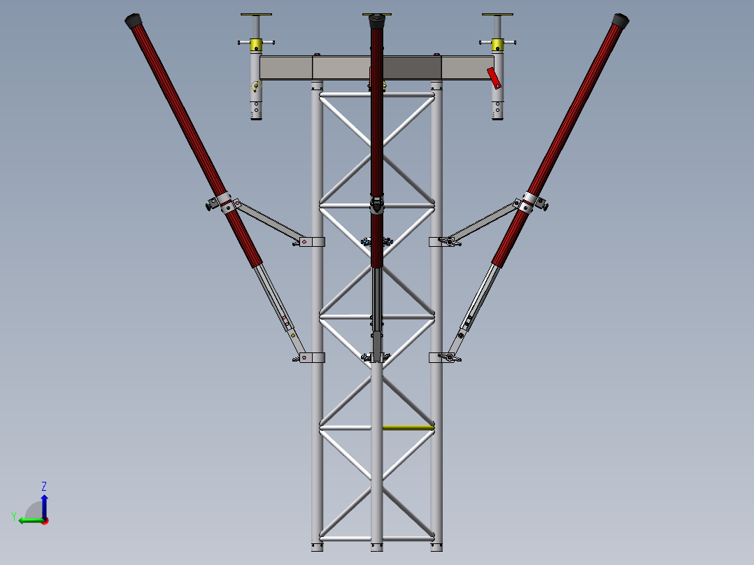 支架，快速支架后视图