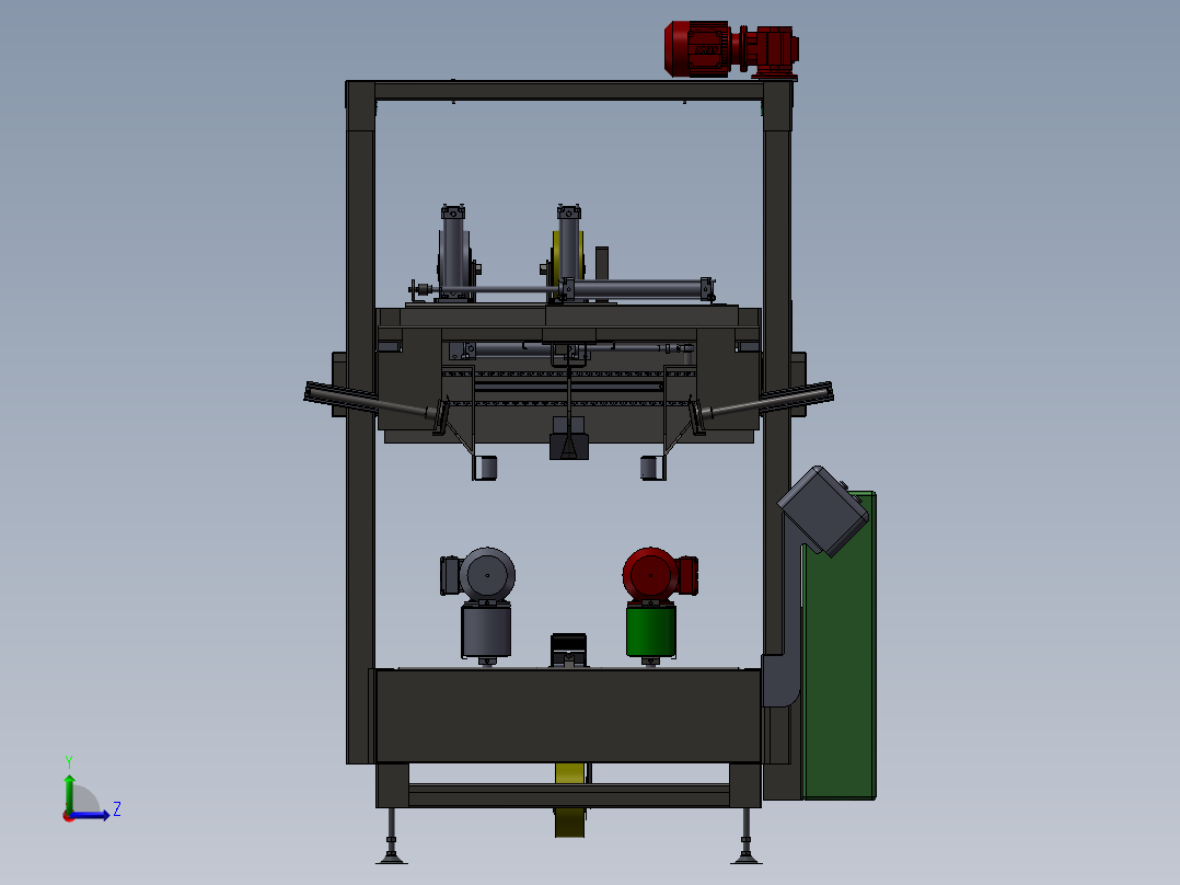 全自动封箱机3D图纸 K495左视图