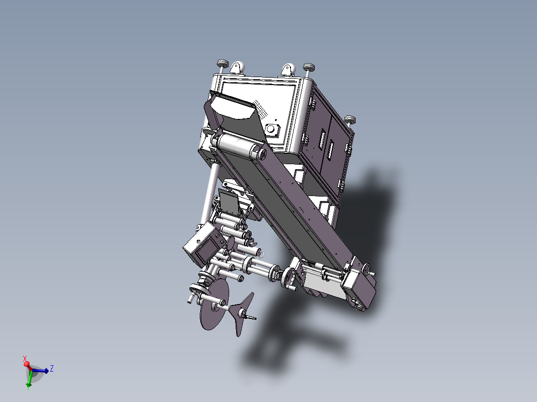 无人化全自动贴标机3d图纸