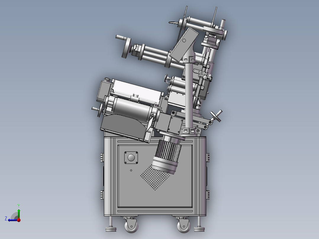 无人化全自动贴标机3d图纸右视图