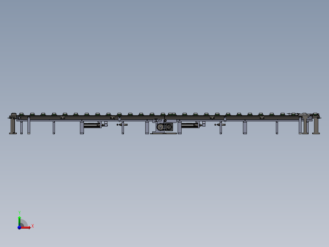 B36-定距流水线3D模型前视图