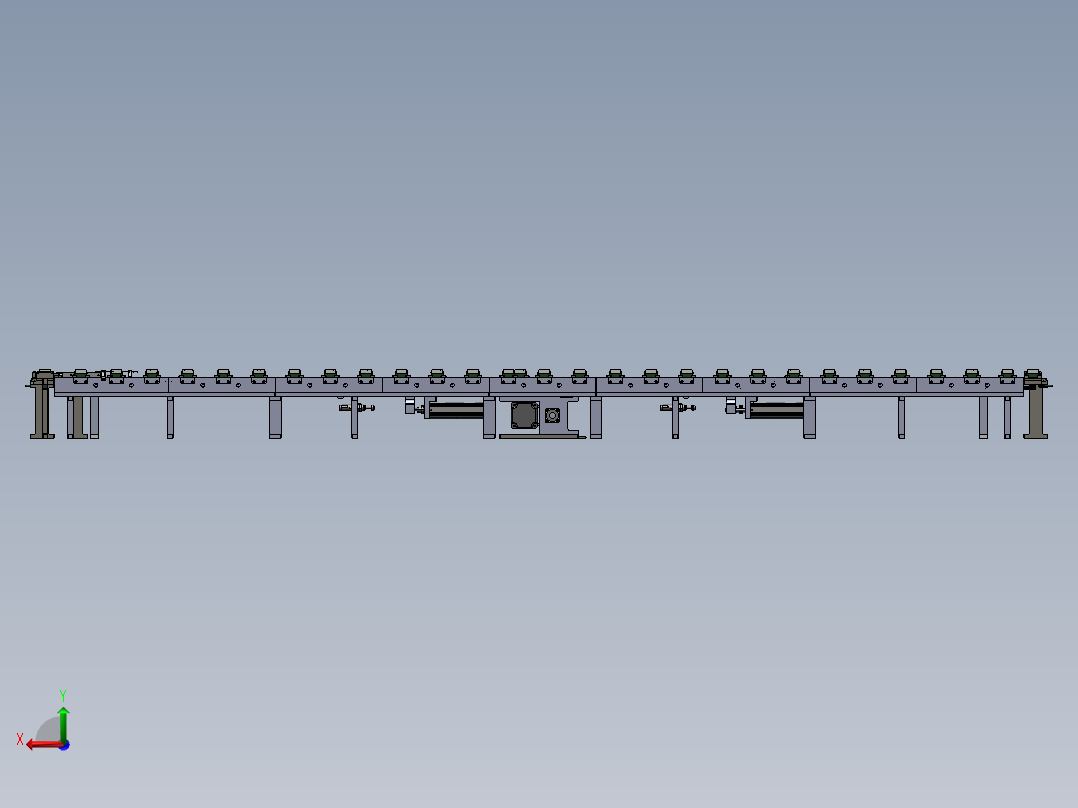 B36-定距流水线3D模型后视图