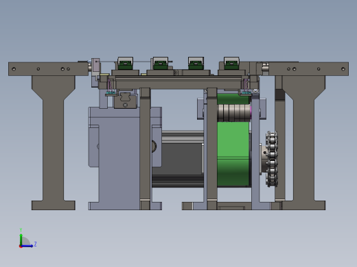 B36-定距流水线3D模型左视缩略图