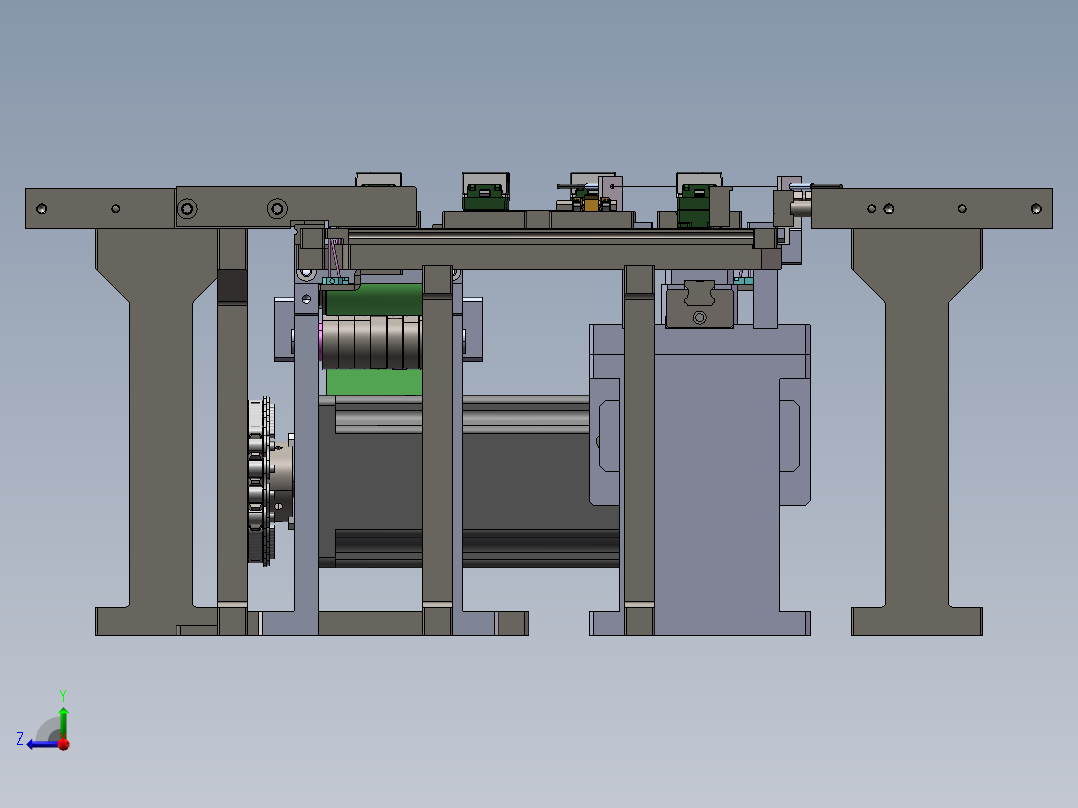 B36-定距流水线3D模型右视图