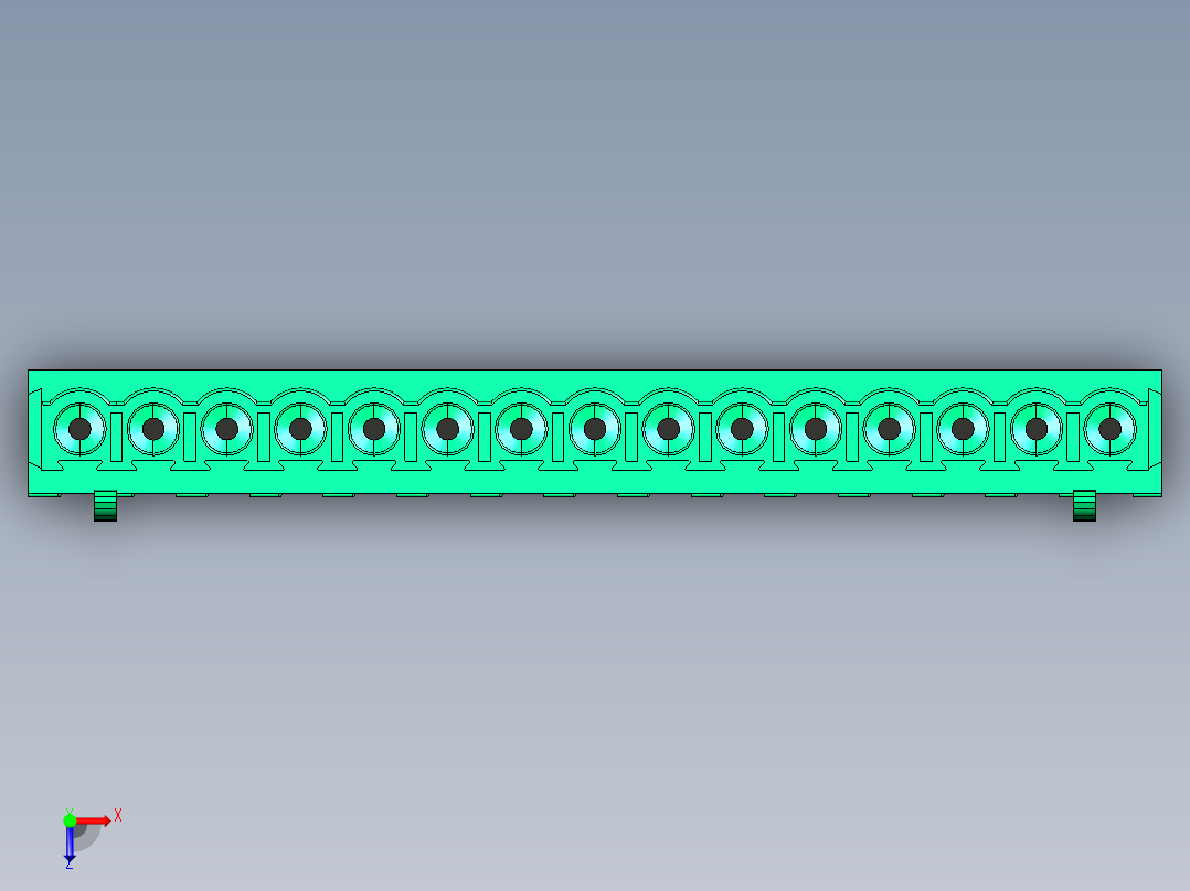 DEGSON 2EDG 系列 5.0mm 可插拔接线端子组-2EDGB-5.0-15P-14-00AH俯视图
