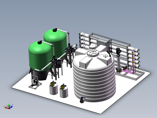 20T单级反渗透全套模型