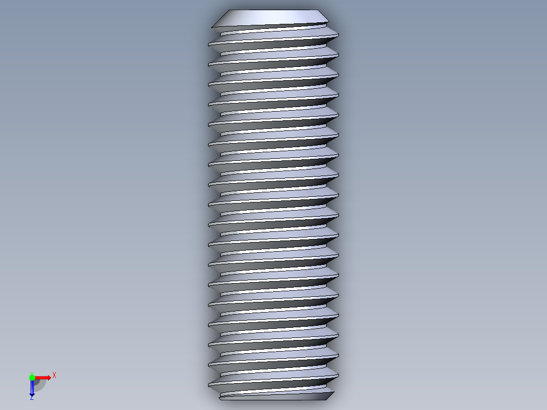 UNC 平头紧定螺钉-UNC SET SCREW 0.500 x1.500.STEP俯视图