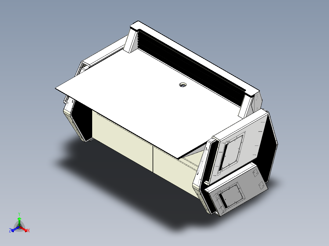 高端控制台正等轴测图