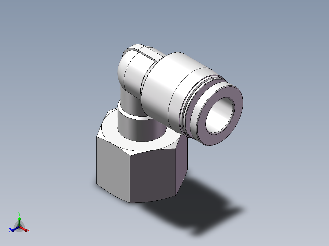 螺纹弯通APLF8-G02（2分8厘内螺纹）正等轴测图