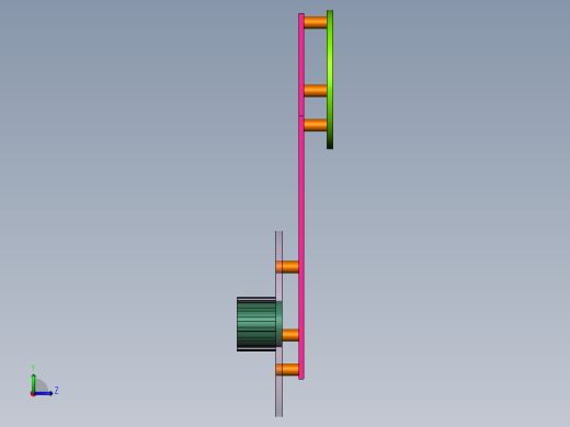 三联平行四边形机构左视缩略图