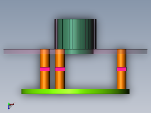 三联平行四边形机构俯视缩略图