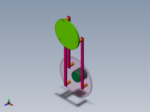 三联平行四边形机构正等轴测缩略图