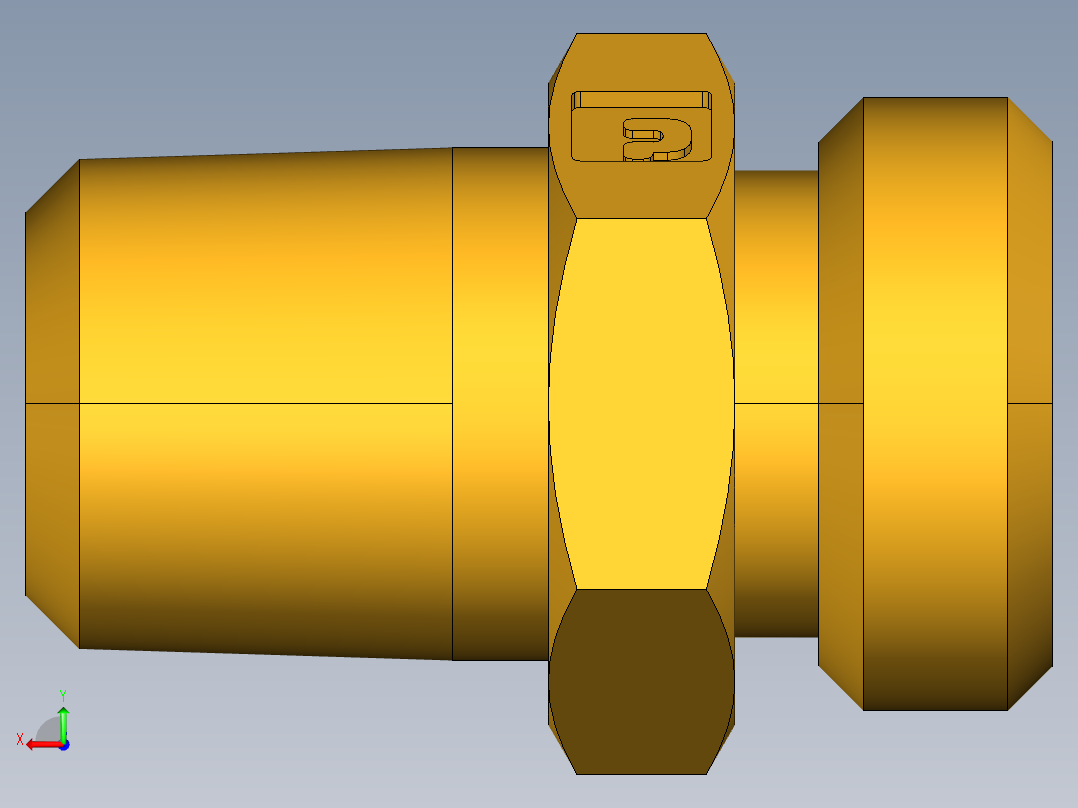 倒齿式工业管接头Ball-End Joint Adapter to Male Pipe 127HB-6-4后视图