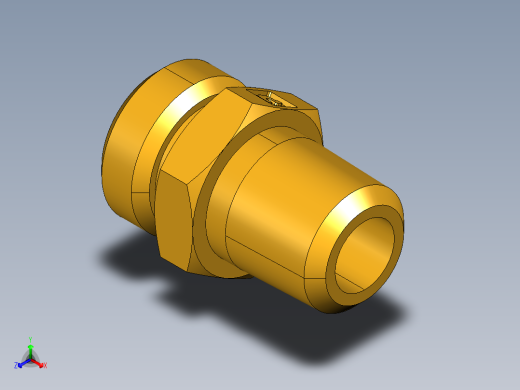 倒齿式工业管接头Ball-End Joint Adapter to Male Pipe 127HB-6-4正等轴测缩略图