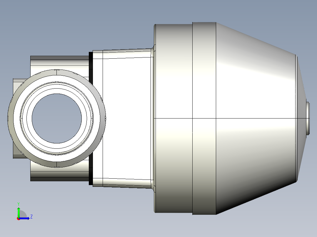 7DKMUACCP NC 气动隔膜阀，常闭，与溶剂焊接女性联盟结束，ASTM PVC-C系列左视图