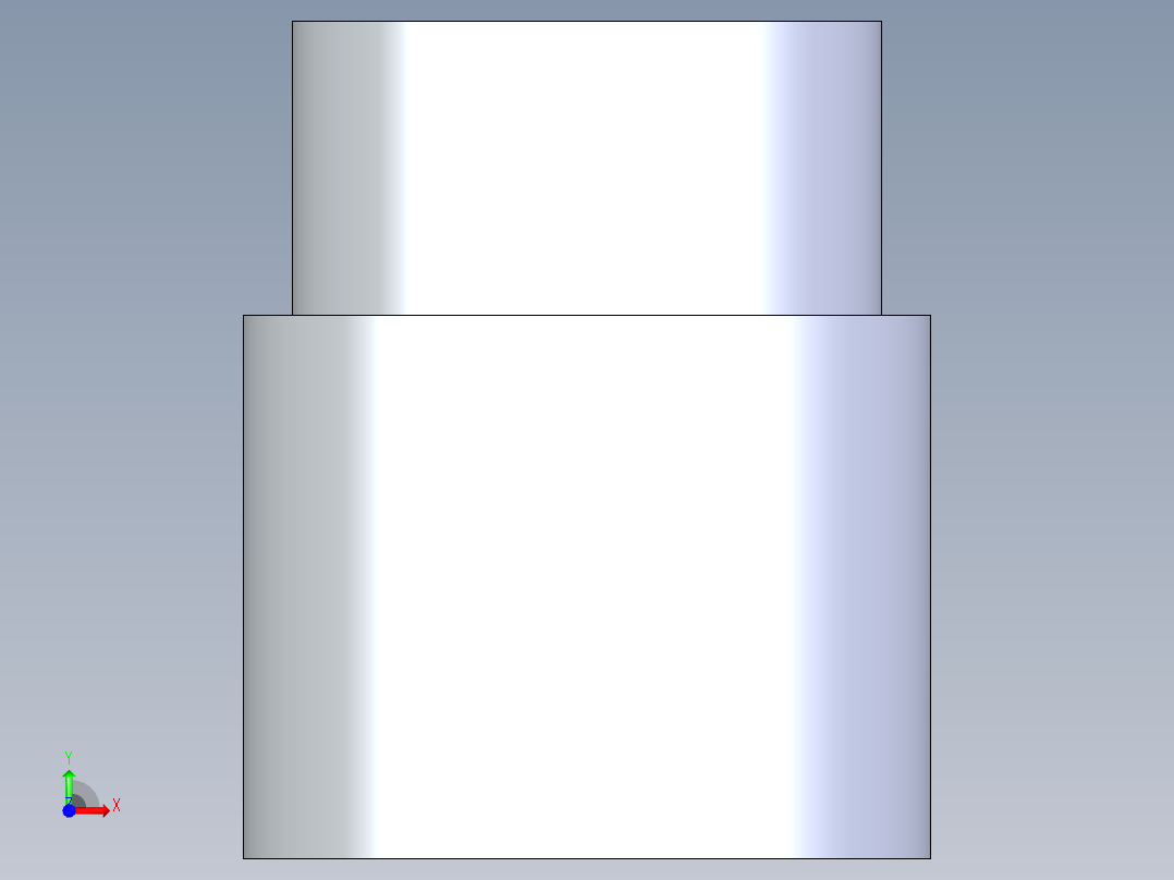聚氯乙烯配件13-Sch80_ReducerCoupling_FPTxFPT_830-052_0.375in x 0.25in前视图