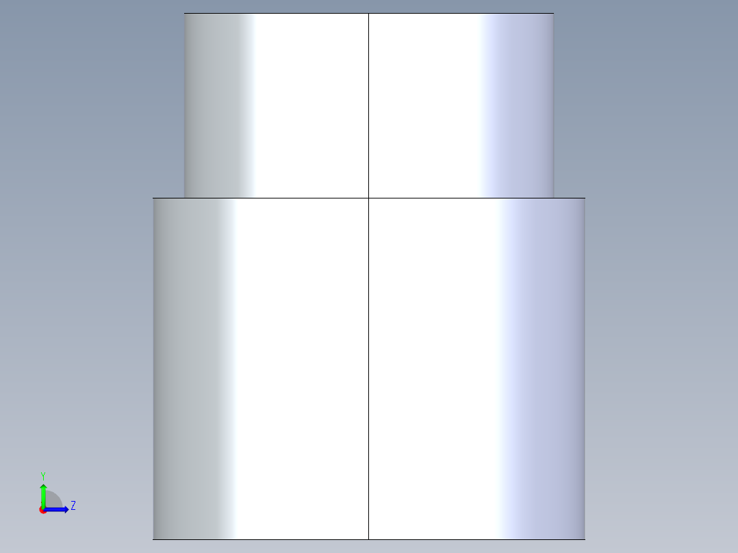 聚氯乙烯配件13-Sch80_ReducerCoupling_FPTxFPT_830-052_0.375in x 0.25in左视图