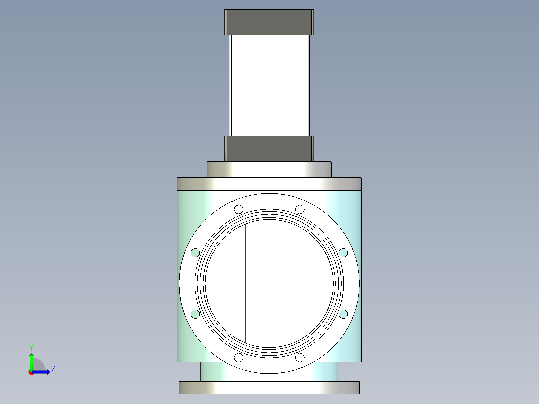 阀门模型GDQ-J160________(____)左视图
