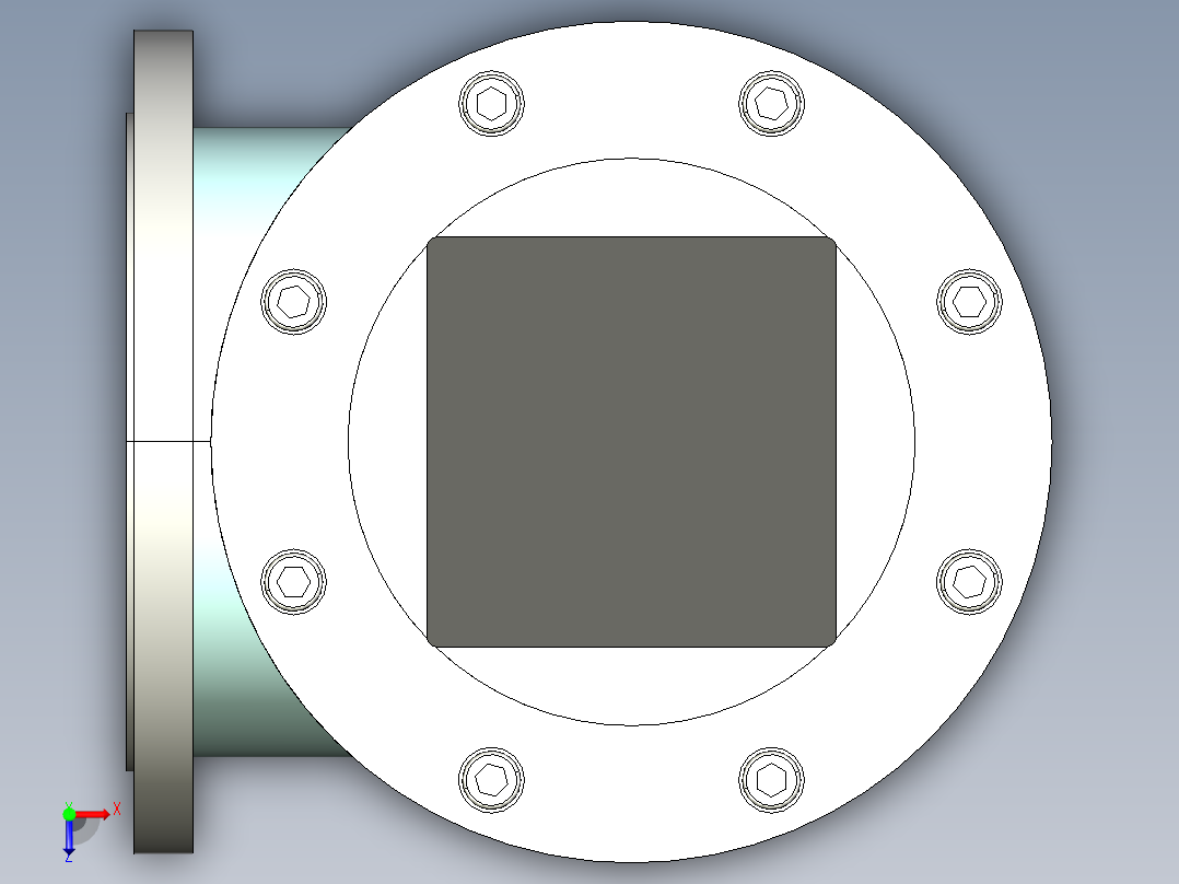 阀门模型GDQ-J160________(____)俯视图