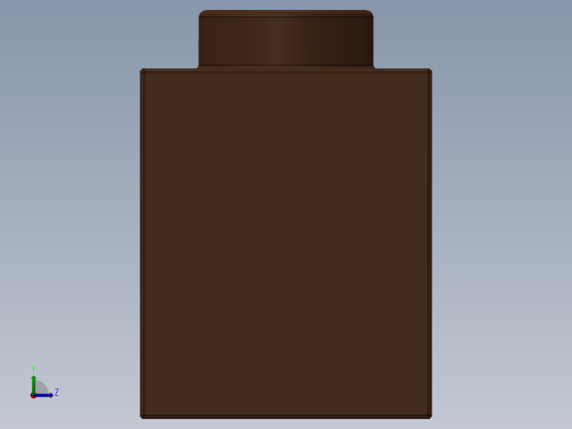 乐高机械组积木（横梁）-4211252 - 3700 Reddish Brown Technic Brick 1 x 2 with Hole左视缩略图