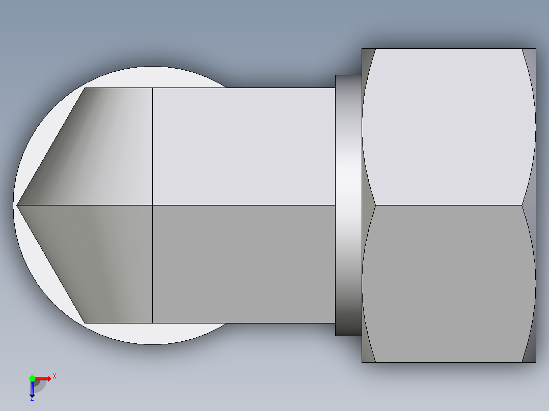 卡套式工业通用硬管接头EO_Male_stud_elbow_WE22LR71俯视图