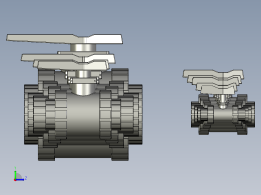 PVC球阀左视缩略图