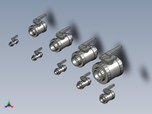 PVC球阀正等轴测缩略图