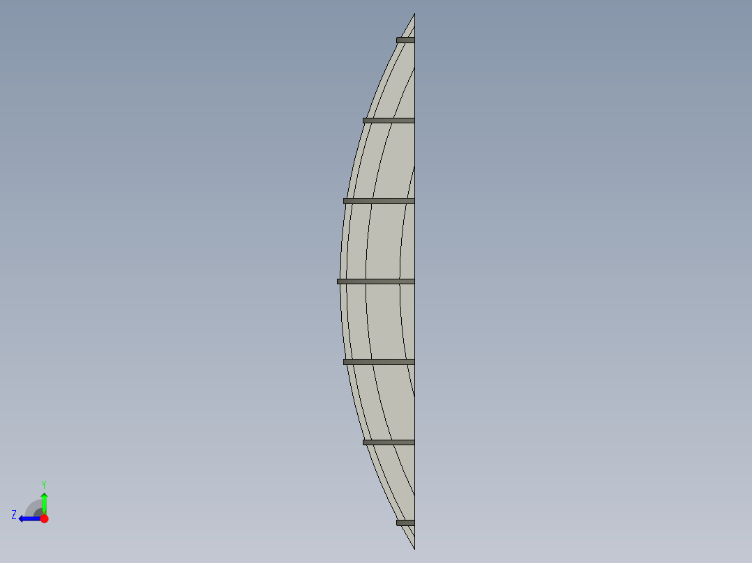 圆形搁板d1800右视图