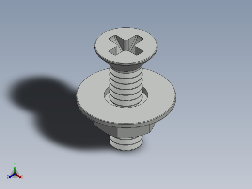 紧固件-0.2500 Flathead正等轴测缩略图