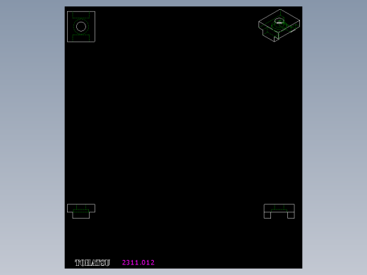 定位配件2311(A)-2D多系列多零件图纸模型