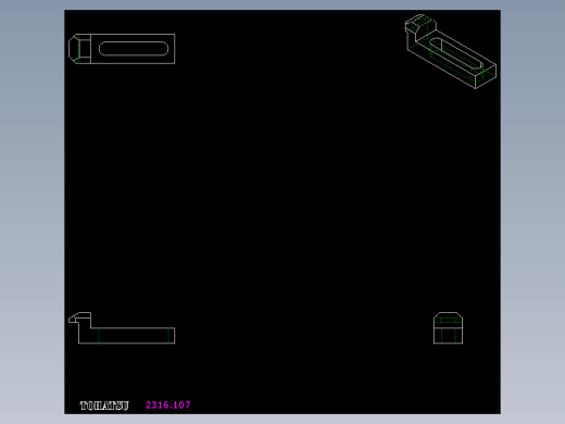 壓板2316(B)-2D多系列多零件图纸模型