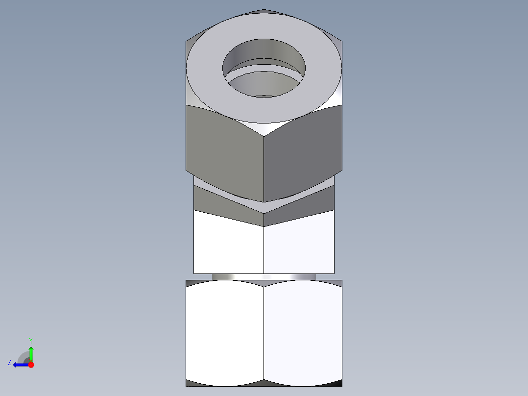 卡套式工业通用硬管接头EO_Swivel_nut_45_deg_elbow_EV16ZS71右视图