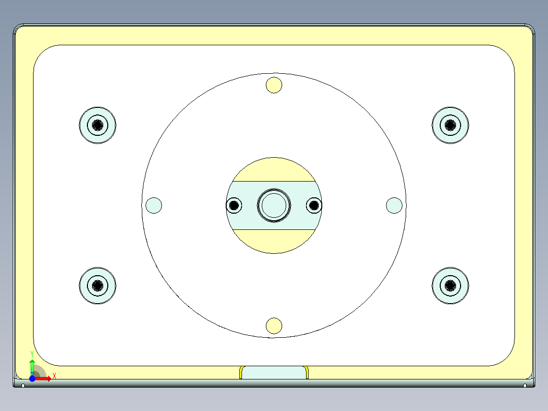 ux301-a笔记本CNC工装夹具三维模型-cnc2-7-26-Y前视图