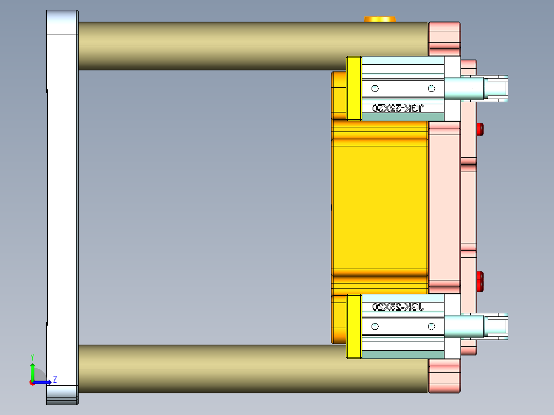 X8-C笔记本CNC工装夹具三维模型NC2-1028左视图