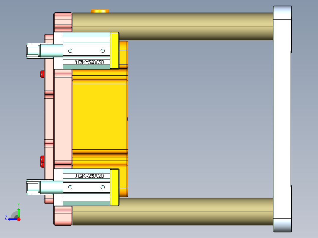 X8-C笔记本CNC工装夹具三维模型NC2-1028右视图