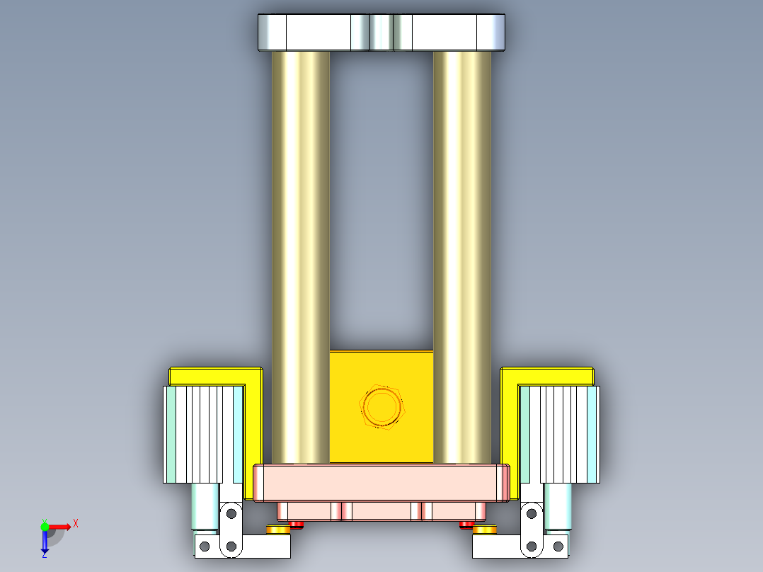 X8-C笔记本CNC工装夹具三维模型NC2-1028俯视图