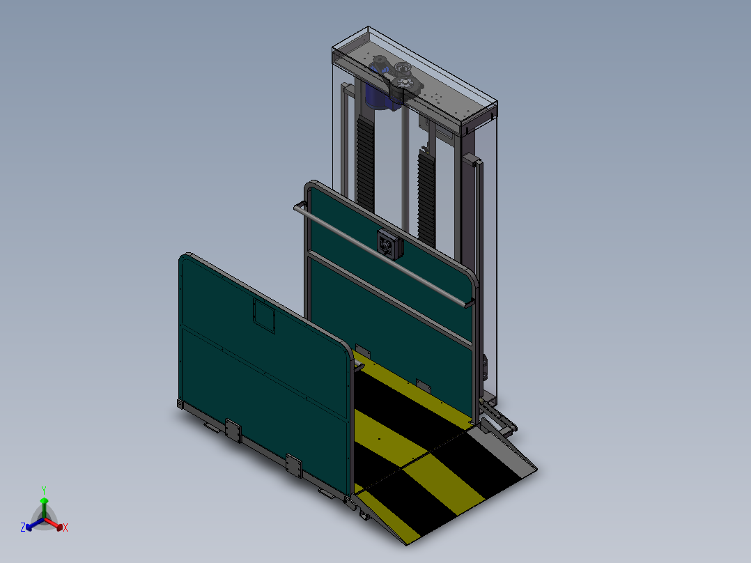 高度提升设备sw18正等轴测图